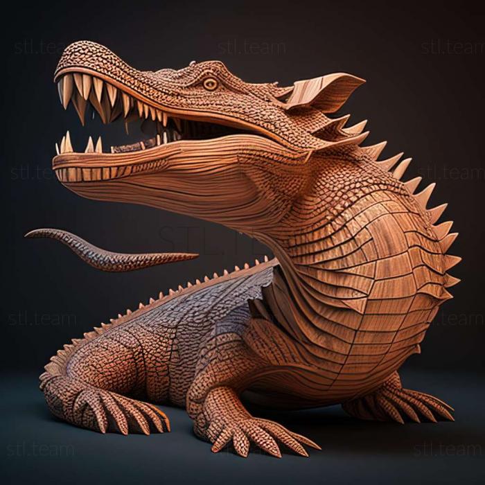 3D модель Lolong знаменита тварина (STL)